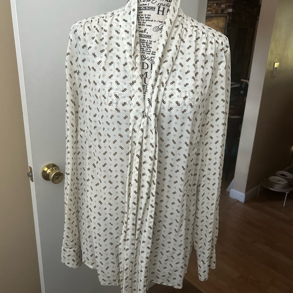 Bow blouse from Banana Republic.